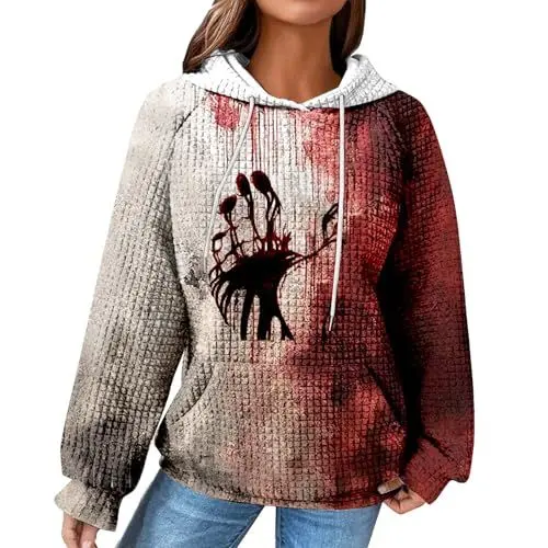 Produktbild: IUYTYSER Weinachtspullover Sale Pullover Mit Daumenloch Damen Shirt Gestreift Schwarz Weiß Damen Duenne Stoffjacke Damen Yellow Sweater Women Damen Sweatshirt Gruen Kaputzenpullover Sale