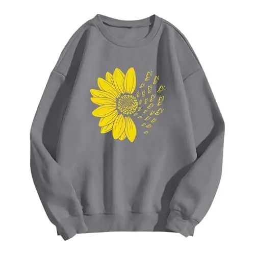 Produktbild: IUYTYSER Wintersachen Kinder Sale Sweatshirt Grün Damen Pullover Koralle Damen Boho Kleidung Damen Winter Oberteil Fuchsia Damen Kapuzen Tshirt Damen Yoga Kleidung Damen Sale Angebote