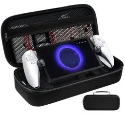 Produktbild: ivoler Tasche Kompatibel mit Playstation Portal Remote Player, Deluxe Harte Tragetasche Hülle Case mit schützender Aufbewahrungstasche aus Netzstoff für Playstation Portal (Anti-Drop) -Schwarz