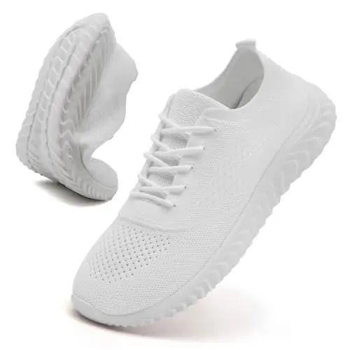 Produktbild: IVQDZL Sneaker Damen Schuhe Sommer Laufschuhe Sportschuhe Joggingschuhe Hallenschuhe Leichte Freizeitschuhe Straßenlaufschuhe Walkingschuhe Turnschuhe Weisse 41 EU