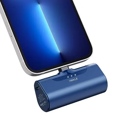 Produktbild: iWALK Powerbank 4500mAh, Klein Tragbares Powerbank Tragbar und Kompakte Handy Ladegerät Mini Externer Akku Kompatibel mit iPhone 14,14 Pro Max,13,13 Pro Max,12,12 Mini,12 Pro,11,XS,XR, 8, 8 Plus,7, 6s