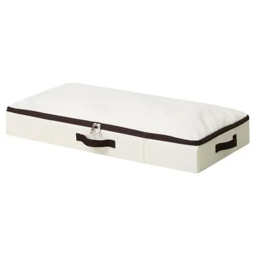 Produktbild: iwill CREATE PRO 75 * 38 * 10 cm, Starre Aufbewahrungsbehälter für Kleidungsstücke unter dem Bett, zusammenklappbar und waschbar, weicher Reißverschlussdeckel, Beige