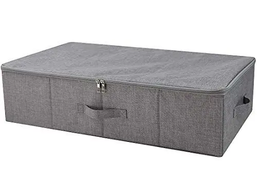 Produktbild: iwill CREATE PRO Faltbare starre Unterbett-Aufbewahrungsbehälter für Kleidung, Schuhe, Decken, Bettdecken auf der Garderobe, Schlafzimmer-Organisationsbox, dunkelgrau