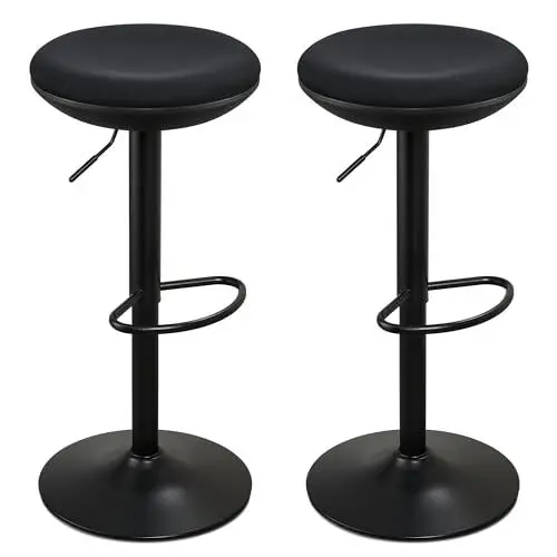 Produktbild: IWMH Stehhocker Höhenverstellbar, Bürohocker Ergonomischer, 360° Drehbarer Stehhilfe ohne Rückenlehne, hocker für Büro, Schlafzimmer, Küche, Wohnzimmer (Schwarz*2)