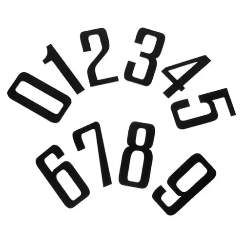 Produktbild: IWOWHERO 10St Hausnummer große Gartenzahlen Wohnungsnummernschild aufkleberpapier stainless steel Hausnummernschild Hausschilder für draußen Hausbriefe für draußen Tür