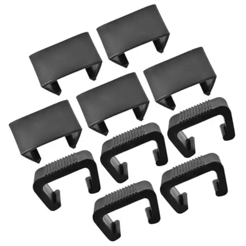Produktbild: IWOWHERO 10St Rattanmöbel büromöbel Terrace Furniture Verbindungselemente für Gartenmöbel gartebmöbel gartenmöbeln Möbelclips für Schnittsofas Gartenmöbel Clips Sofaklammer Abs Black