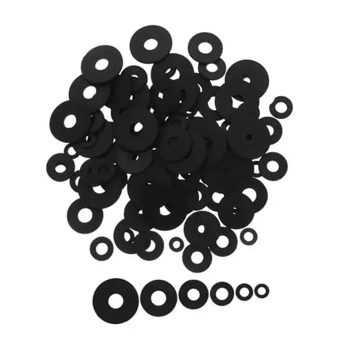 Produktbild: IWOWHERO Vibrationsdämpfende Unterlegscheiben 120 Stück flache Gummischeiben für Bolzen Ösen robuste Geräuschreduzierung