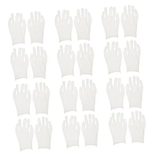 Produktbild: DOITOOL 12 Paar Baumwoll-handschuhe Puderfreie Handschuhe Reinigungshandschuhe Handschuhe Für Die Handpflege Industriehandschuhe Weiß Arbeit Einstellen Perlmutt
