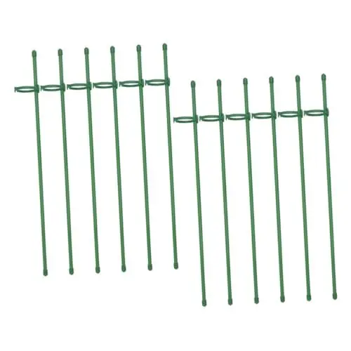 Produktbild: IWOWHERO 12 Sätze Stützpfähle Für Den Garten Pflanzenstützpfähle Gartendekoration Unterstützung Für Gartenpflanzen Einzelstiel-pflanzenstütze Blumenstützpfähle Gartenbedarf Green Glasfaser