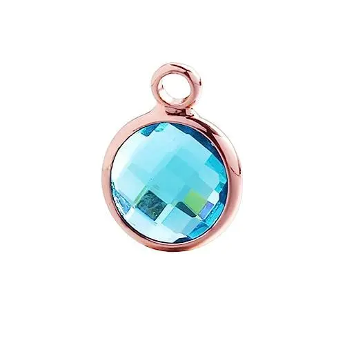 Produktbild: IWOWHERO 12st Schmuckanhänger Herstellen Halskette Mit Geburtsstein Halsketten Mit Geburtssteinen Plattierte Geburtsstein-anhänger Bulk-schmuck Quarzstein-anhänger Diamantanhänger Rose Gold