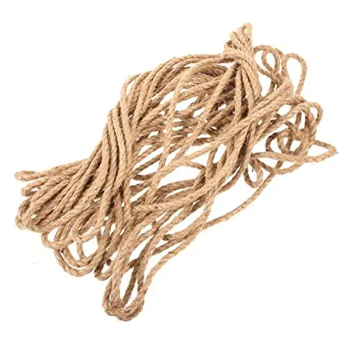Produktbild: IWOWHERO 1 Rolle Gartenseil Verpackung Handwerk Seil Jute-Gartenschnur Gartengarn aus Jute Jutefäden bastelschnur geschenkband dekokordel Verpackung Juteseil Naturseil Flachs Light Brown