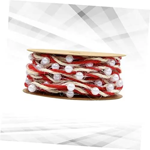 Produktbild: IWOWHERO 1rolle Handgefertigtes Perlenband Rundgewebte Deko -projekte Hochzeiten Und Bastelarbeiten Rot