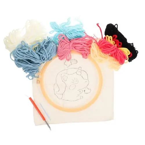 Produktbild: IWOWHERO Stickset Punch Needle Kit Art Cross Für Jungen Und Mädchen Erwachsene Handgefertigtes Handarbeits-werkzeugset