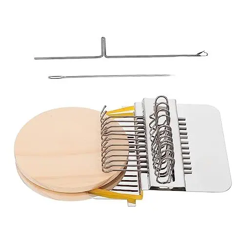 Produktbild: IWOWHERO 1 Satz kleine Strickmaschine Mini DIY Webspielzeug kinderwebrahmem Hand Knitting Kinderhandwerk Wandteppiche DIY handgefertigtes Plything intellektuelles Holzspielzeug Eisen
