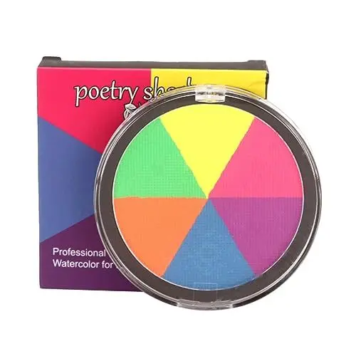 Produktbild: IWOWHERO 1 Schachtel Fluoreszierende Malerei Party-Farbpigment Party-Make-up-Kit Halloween schminke Halloween Make up face Paint sichere Gesichtsfarbe Halloween-Gesichtsfarbe Pigmentpulver