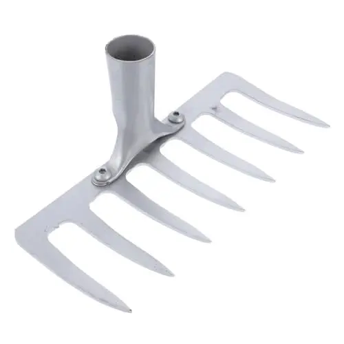 Produktbild: IWOWHERO 1 Stück Pflügen Gras Rake Stahl Rechen Gartenarbeit Werkzeug Gartenbau Rechen Ohne Griff