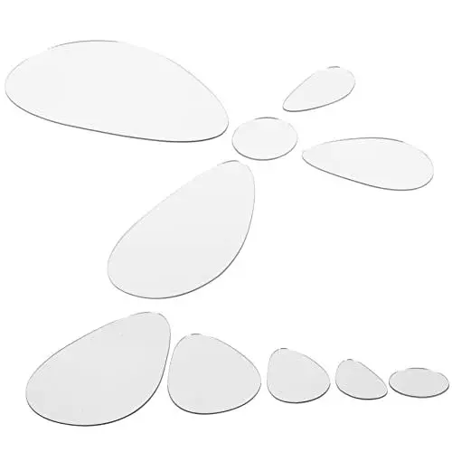 Produktbild: IWOWHERO Elegante Ovale Wandaufkleber Mit Kieselsteinstruktur 24 Stück Zum Abziehen Und Aufkleben Tapete Für Schlafzimmer Und Wohnzimmer