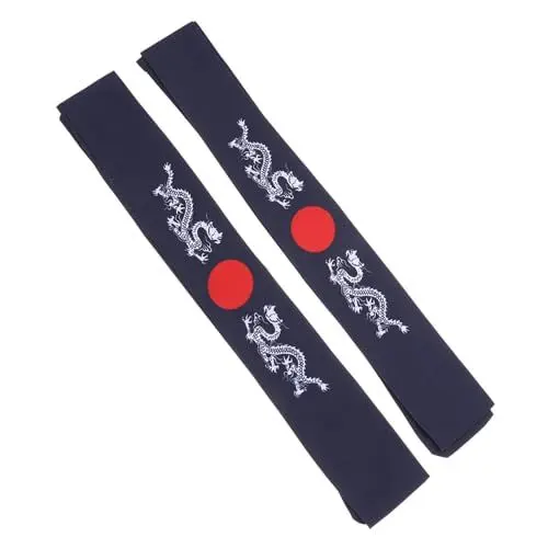 Produktbild: IWOWHERO 2St Bushido-Stirnband Sushi-Kostüm japanisches Sieges-Stirnband Turban hijab Hochzeitsdekorationen für die Zeremonie binden Karate-Trainingsstirnband Sport Stirnband Cosplay Schal