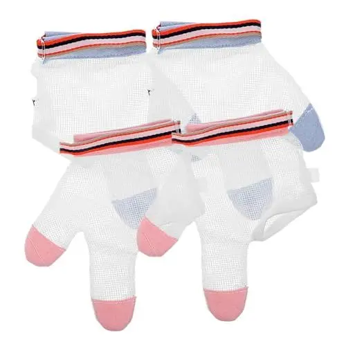 Produktbild: IWOWHERO 2 Paar Handschuhe Zum Stoppen Des Daumenlutschens Für Jungen Und Mädchen Bequemer Stoffstil Zubehör Zufällige Auswahl