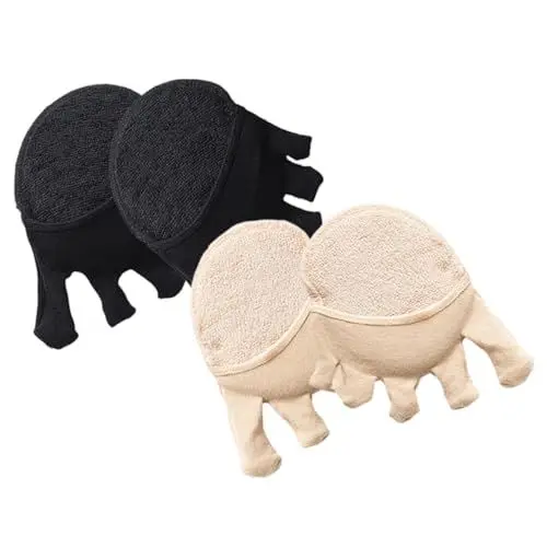 Produktbild: IWOWHERO Atmungsaktive Zehensocken-pads 2 Paar Waschbare Halbsocken Für Damen Zur Fußunterstützung