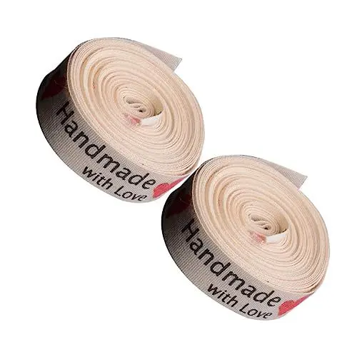 Produktbild: IWOWHERO Baumwoll-geschenkbänder Set Mit 2 Rollen À 4 5 M Handgefertigte Dekorative Bänder Für Hochzeiten