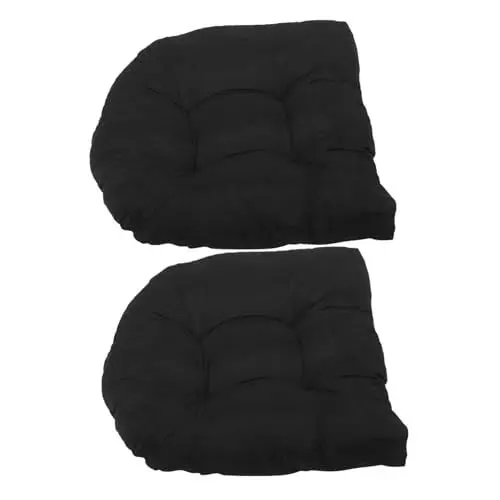 Produktbild: IWOWHERO Sitzpolster Gartenstuhl Stuhlauflagen 2 Gartenstuhlkissen Sitzkissen Für Drinnen Und Draußen Gepolstertes Bodenkissen Tragbares Stuhlkissen 40x40cm
