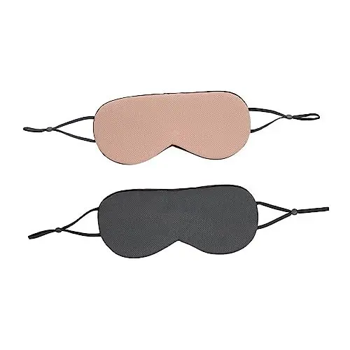 Produktbild: IWOWHERO 2 Stück Seiden Schlafaugenmasken Kühlende Augenmaske Für Erwachsene Ergonomisch Ideal Für Reisen Nickerchen Und Meditation Lichtblockierend Für Erholsamen Schlaf