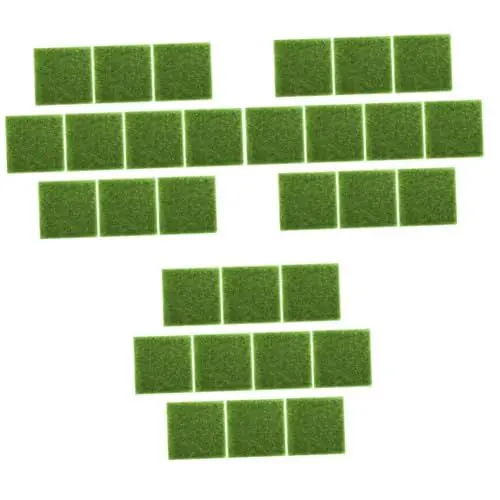Produktbild: IWOWHERO 30 Stück Künstlicher Gartenrasen Grüner Außenteppich Außenteppich Haustierrasen Innenbereichsteppich Grüne Graslandschaft DIY Außenbereichsteppich Grüner Teppich