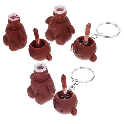 Produktbild: IWOWHERO 3St Schlüsselanhänger Bär Lippenstift süßer Lippenstift Bären-Make-up-Lippenstifte Lippenstift Geschenkset Lippenstift mit Feuchtigkeitsspende Lippenstifte für Frauen langanhaltend