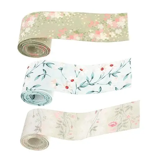 Produktbild: IWOWHERO Dekoratives Blumenband 3 Rollen Zum Basteln Von Schleifen Verpacken Verpacken Festlichen Geschenken Heimdekorationen