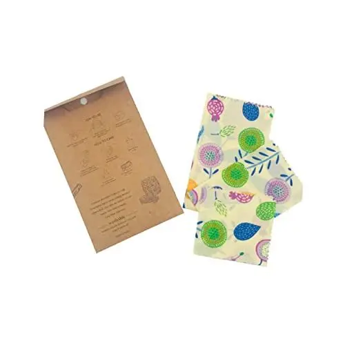 Produktbild: IWOWHERO 3 Stück Bienenwachs Wickelpapier Lebensmitteleinlagen Lebensmittelverpackung Bienenwachs Lebensmittelverpackungen Haushalts Lebensmittelverpackungen