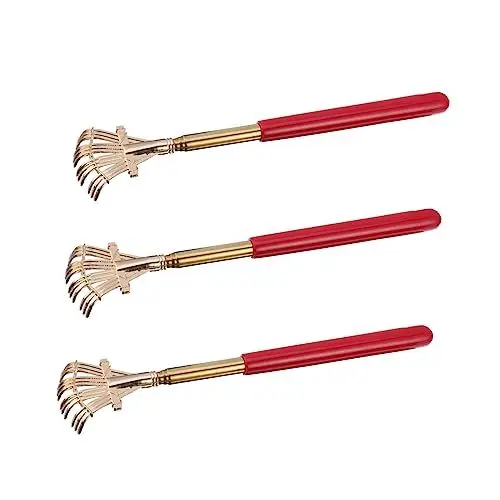 Produktbild: IWOWHERO 3 Stücke Erweiterbar Zurück Scratcher Für Erwachsene Komfortable Kopfhaut Metall Kratzen Stick