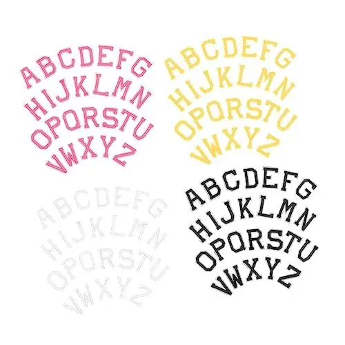 Produktbild: IWOWHERO Buchstaben-aufnäher Zum Aufbügeln Gestickte Alphabet-applikationen Für Mantel Zubehör Tasche Hut Dekorative Aufnäher