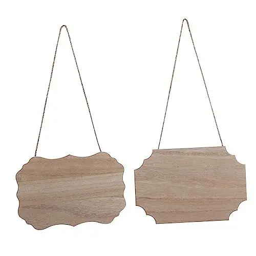 Produktbild: IWOWHERO Unbehandeltes Holzschild- 4 Stück Leere Schilder Aus Natürlichem Material Ideal Zum Bemalen Und