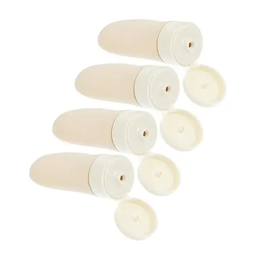 Produktbild: IWOWHERO 4 Stück Flaschen Behälter Für Reise-toilettenartikel Reisebehälter Für Flüssigkeiten Outdoor-reiseflasche Reisebehälter Für Toilettenartikel Behälter Für Die Reise Weiß Sport