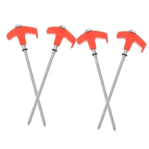 Produktbild: IWOWHERO 4 Stücke Camping Tarp Pegs Zelt Hering Pegs Heavy Duty Boden Für Schuppen Outdoor Dekorationen