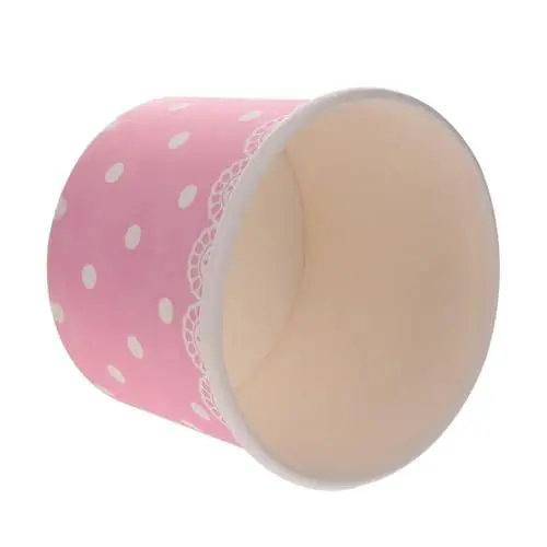 Produktbild: IWOWHERO 50 Stück Eisbecher Rosa Pappbecher Eiscreme Getränkebehälter Pappbecher Backen Getränke Pappbecher Muffinförmchen Für Lebensmittelbehälter Joghurtschalen Mundspülbecher