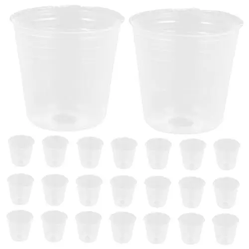 Produktbild: IWOWHERO 50er-Pack Orchideentöpfe Atmungsaktive Pflanztöpfe Für Setzlinge Multifunktionale Pflanzschalen Aus Kunststoff Mit Drainagelöchern