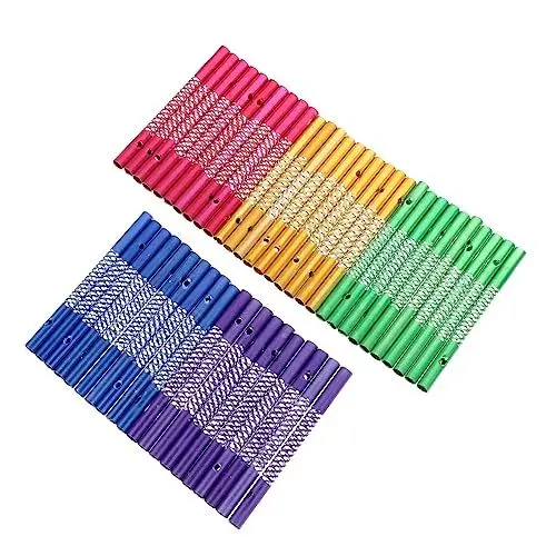 Produktbild: IWOWHERO 50Stücke Hohler Aluminium Windspielröhren DIY Windspiel Rohre für Kreative Garten und Wohnraumdekorationen Bunte Aluminiumröhren für Windspiele Selber Machen