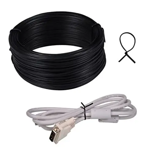 Produktbild: IWOWHERO 55 Meter PVC Klebedraht Schwarz Robuste Bindelösung Für Garten Und Werkstattbedarf Ideal Zum Binden Von Gartendraht Und Eisendraht Wetterfest Und Langlebig
