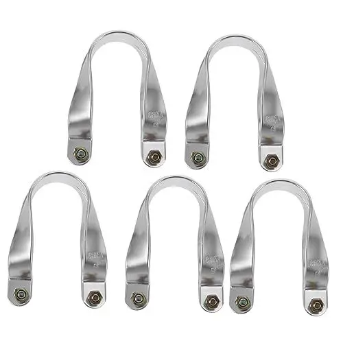 Produktbild: IWOWHERO 5 Sets Pfettenhalterung Aus Robustem Aluminium Hochwertige Gewächshausschuppen Rahmenclips Mit Kompatiblen Holzschrauben Edelstahl Schraubenset Mit Sechskantmuttern Und