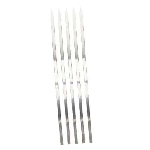 Produktbild: IWOWHERO 5 Pcs Breite Dicke 304 Edelstahl Bbq Spieße Grillen Kabob Spieße Kebab Makergrill