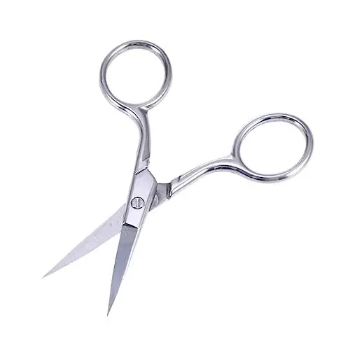 Produktbild: IWOWHERO Augenbrauenschere nagelschere fussnägel fingernagelschere nasenhaarschneider nailclipping 4 Haarscheren kleine Nasenschere astschere Gesichtshaarschere Nasenhaarschere Silver