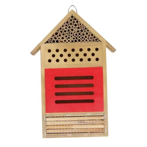 Produktbild: IWOWHERO Friedliches Bienenstockhotel Aus Holz Handgefertigt Zur Bienenbeobachtung