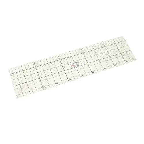 Produktbild: IWOWHERO Bügellineal bügelhilfe sewing ruler nähwerkzeug Quilt-Werkzeug Patchwork-Lineal Patch- -Bastellineal Lineale zum Schneiden von Stoffen Schneiderbedarf Plastik Yellow