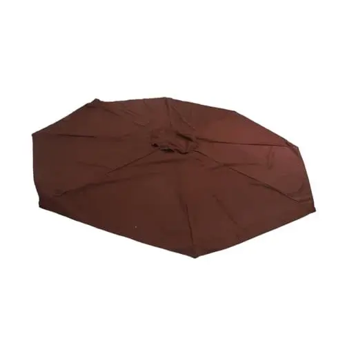 Produktbild: IWOWHERO -Ersatztuch Regenschirm im Freien Zubehör für Terrassenschirme Austausch der Regenschirmabdeckung Schirmdach zum Austausch Regenschirm-Ersatzdach Polyestertuch Coffee