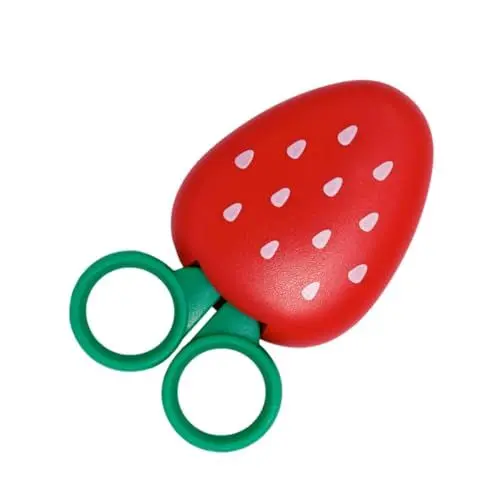 Produktbild: IWOWHERO Fruchtförmige Schere Sicherheits-Kunstschere Kinderschere Nähgarn Schulbedarf Edelstahlschere Papier geschnitten Kühlschrankmagnet Schneidemaschine Cutter Student Messer