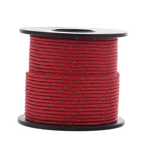 Produktbild: IWOWHERO 31m Abspannseil Für Zelte Reflektierendes Seil Leuchtendes Zubehör Für Camping Und Outdoor-aktivitäten Für Sicheres Zelten Und Wandern Rot