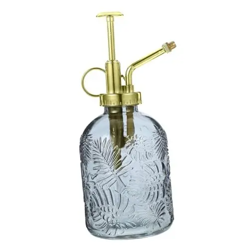 Produktbild: IWOWHERO 350ml Glas Garten Pumpsprüher Pflanzensprühflaschen Für Blumentopf-bewässerungsgerät Retro-Stil Gießkanne