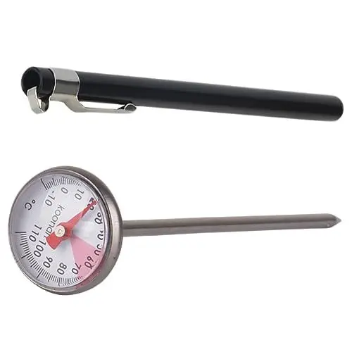 Produktbild: IWOWHERO Hausthermometer Grillthermometer für Fleisch Milchpulver-Thermometer Milchschaumthermometer Sondenthermometer babyflaschen thermometer babysachen babygang Wasserthermometer Black
